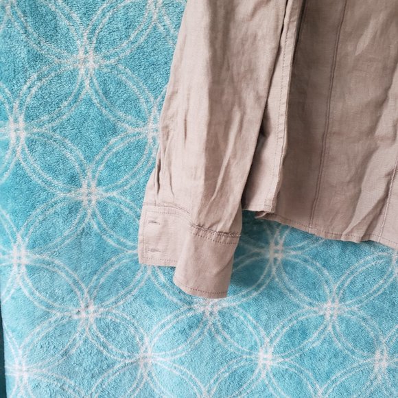 RIANI Made in Poland pure Linen button up Commander blouse with measurement 10 - Picture 11 of 12